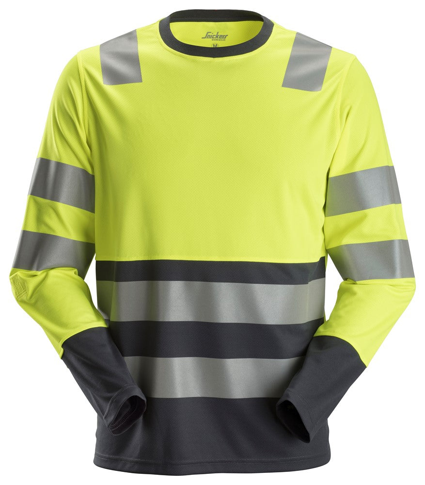 SNICKERS 2433 HI-VIS LANGÆRMET T-SHIRT, KLASSE 2