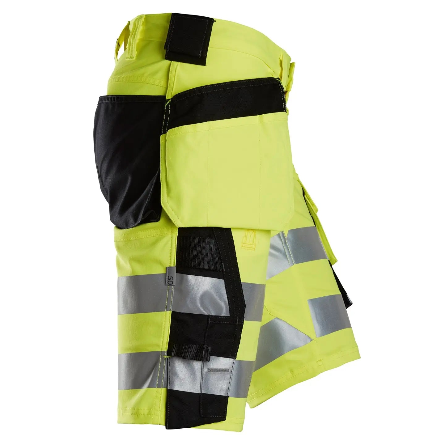 SNICKERS 6135 HIGH-VIS SHORTS MED HYLSTERLOMMER, KLASSE 1