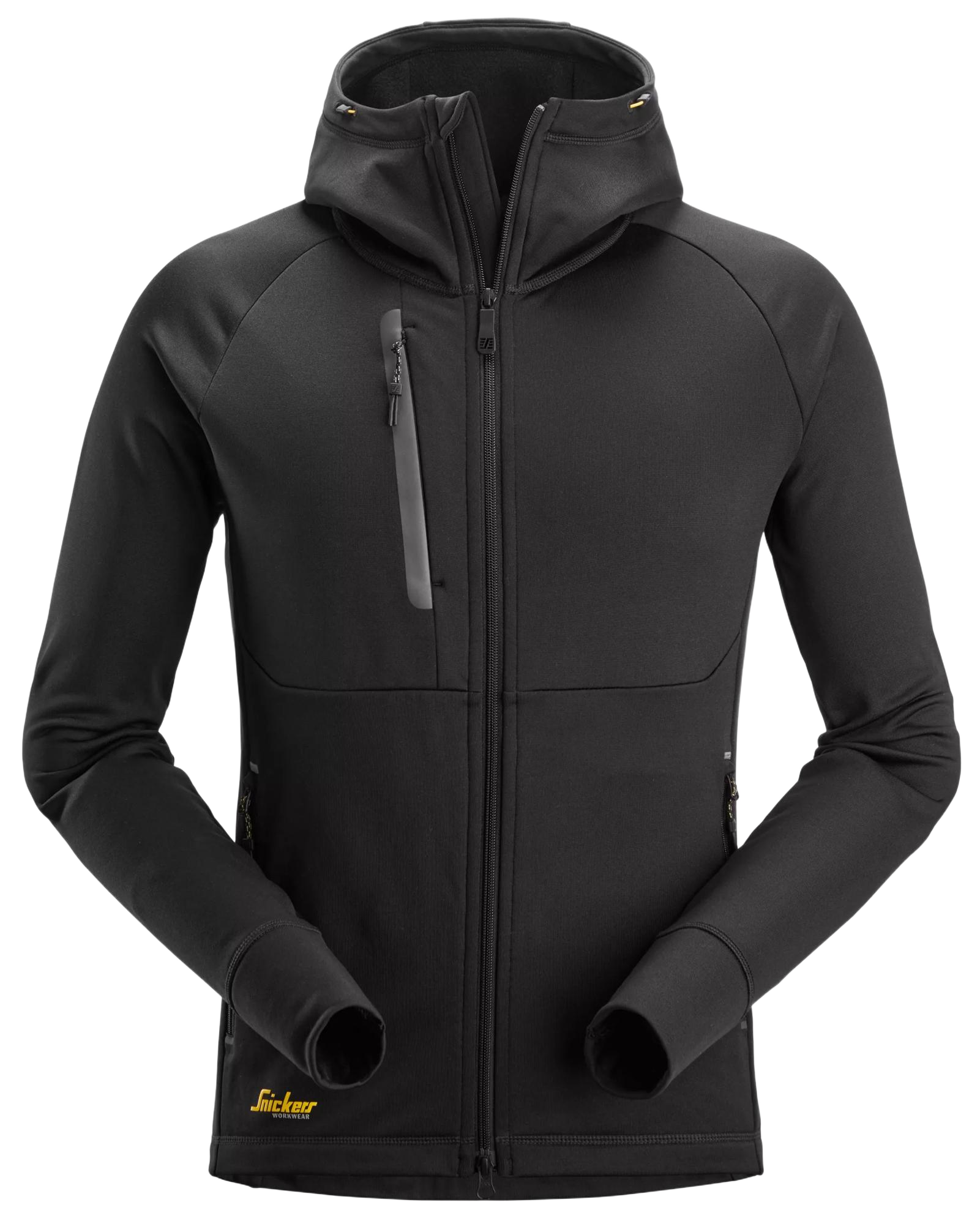 SNICKERS 8026 FLEXIWORK POLARTEC® POWER STRETCH® HÆTTETRØJE MED LANG LYNLÅS