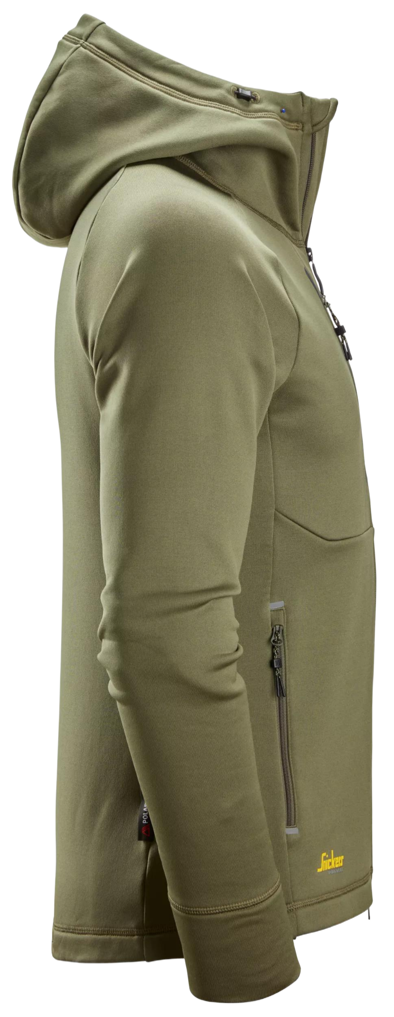 SNICKERS 8026 FLEXIWORK POLARTEC® POWER STRETCH® HÆTTETRØJE MED LANG LYNLÅS