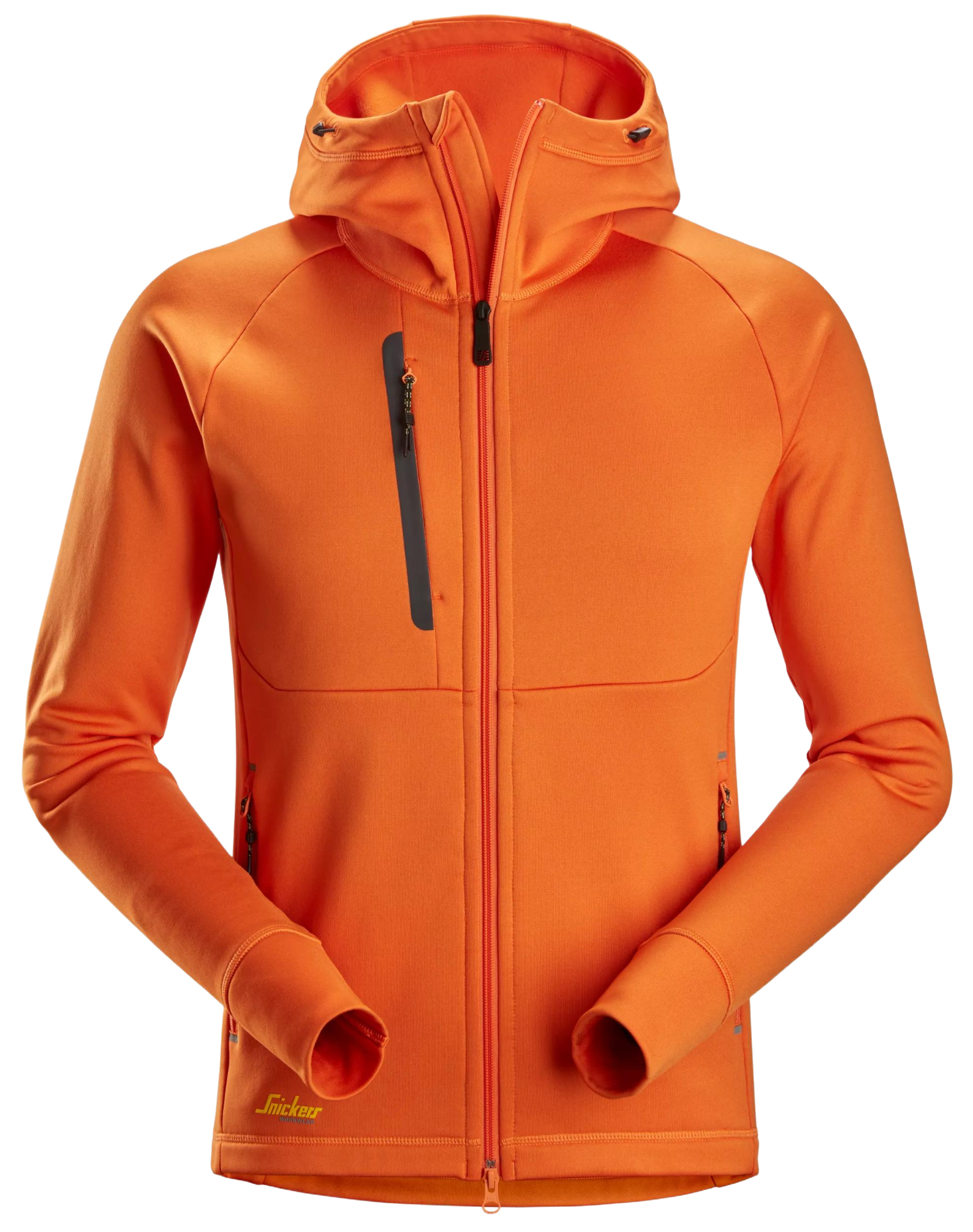 SNICKERS 8026 FLEXIWORK POLARTEC® POWER STRETCH® HÆTTETRØJE MED LANG LYNLÅS