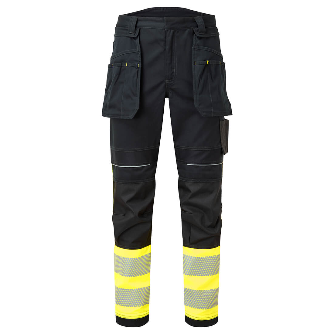 PORTWEST PW3 HI-VIS ARBEJDSBUKSER MED HÆNGELOMMER, FR416