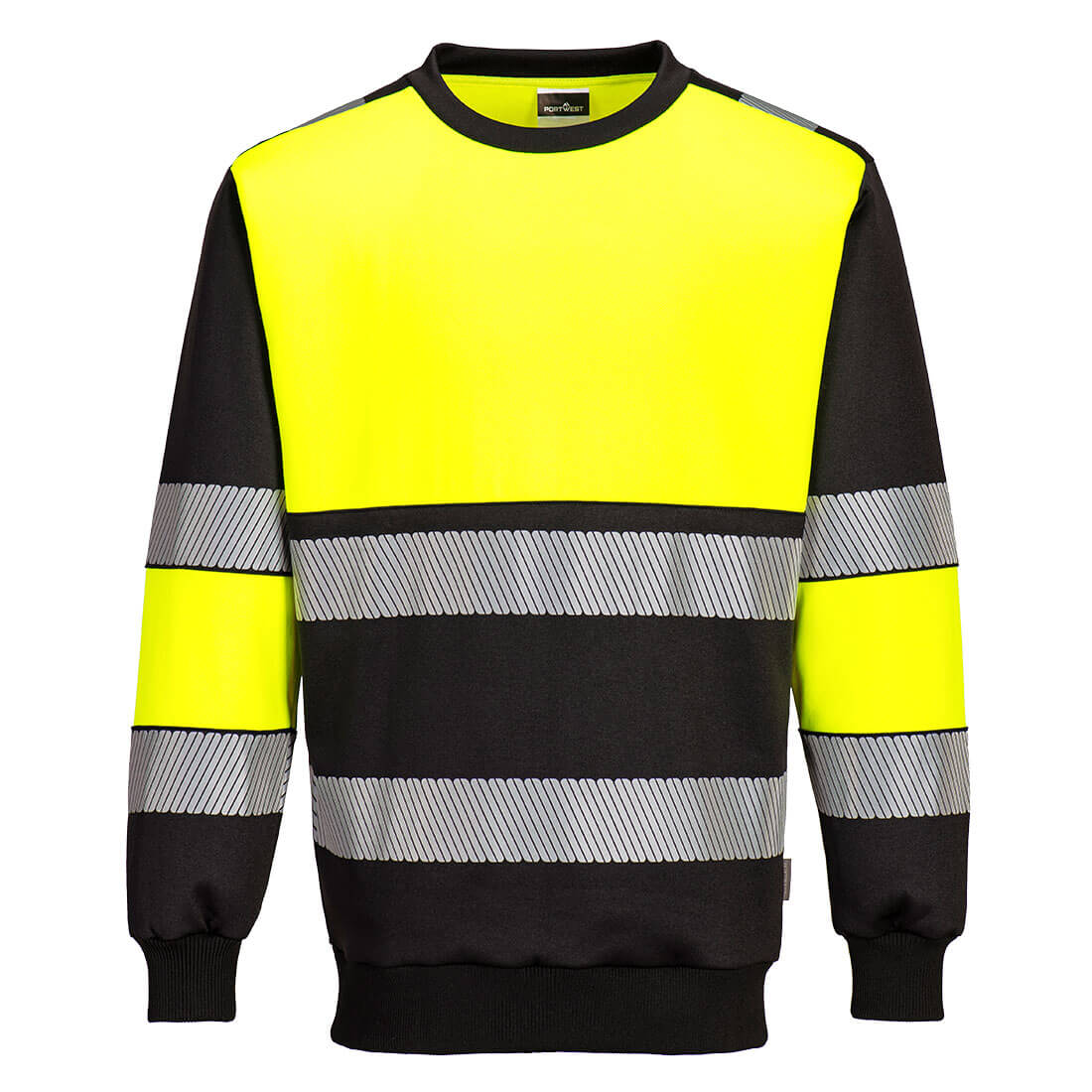 PORTWEST PW3 HI-VIS KLASSE1 SWEATSHIRT, PW376